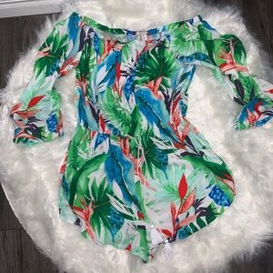 Forever 21 Floral OffShoulder Romper